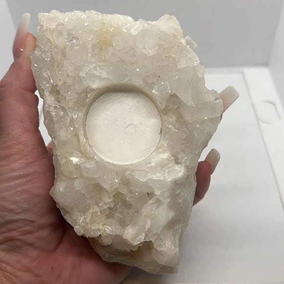 Clear Quartz Tea-Light Candle Holder or Sphere Holder from Brazil - Picture 3 of 3